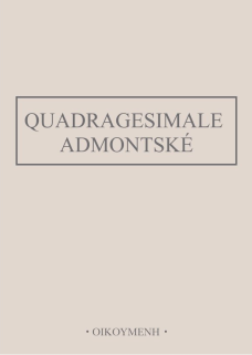 Quadragesimale Admontské