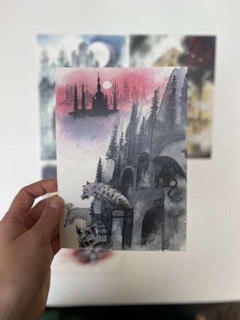 Sada pohlednic - pražská strašidla